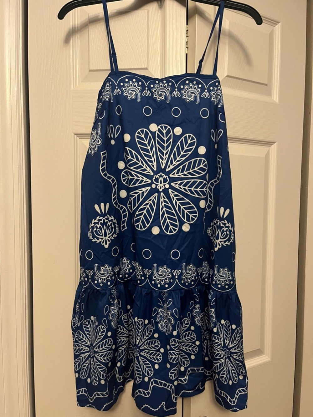 Blue White Printed Sundress